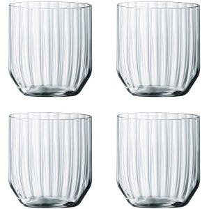 Linear Whisky Tumbler glas 4-pak