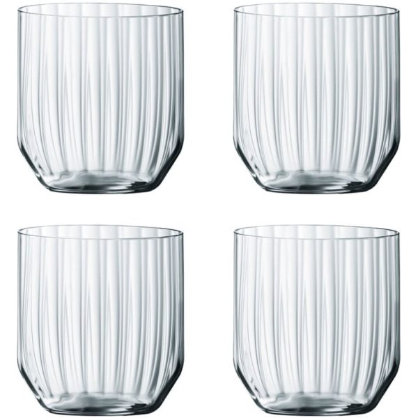 Linear Whisky Tumbler glas 4-pak